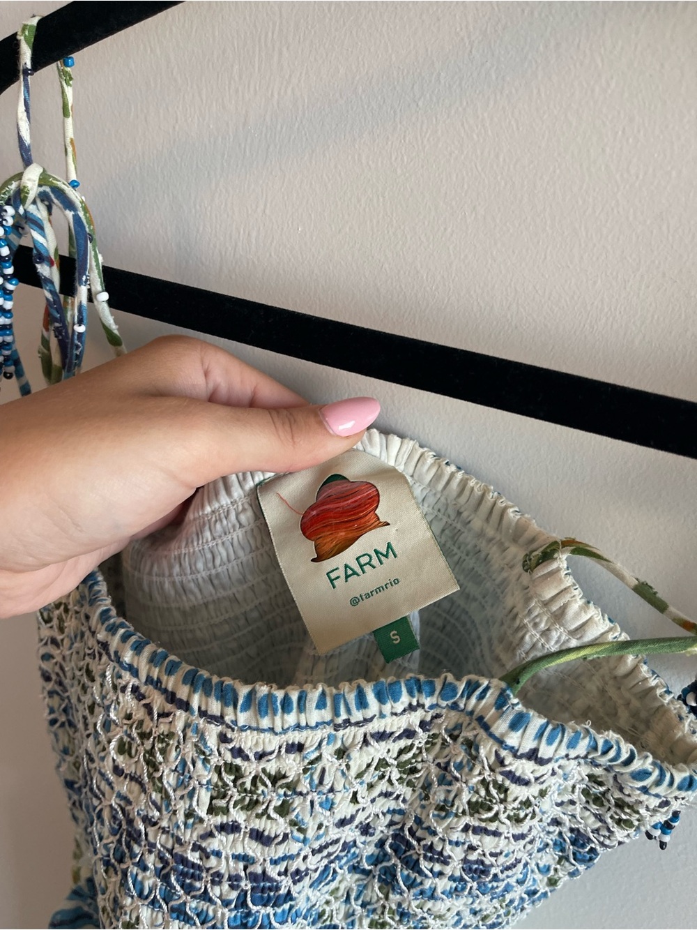 Farm Rio Off-White Macaw Flight Smocked Maxi Dress - Picture 6 of 8